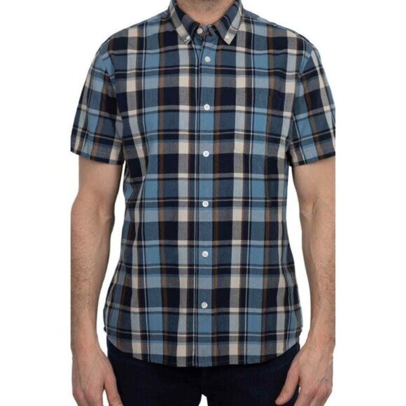 Slate &Stone Plaid Short Sleeve Shirt Size S - Picture 1 of 2
